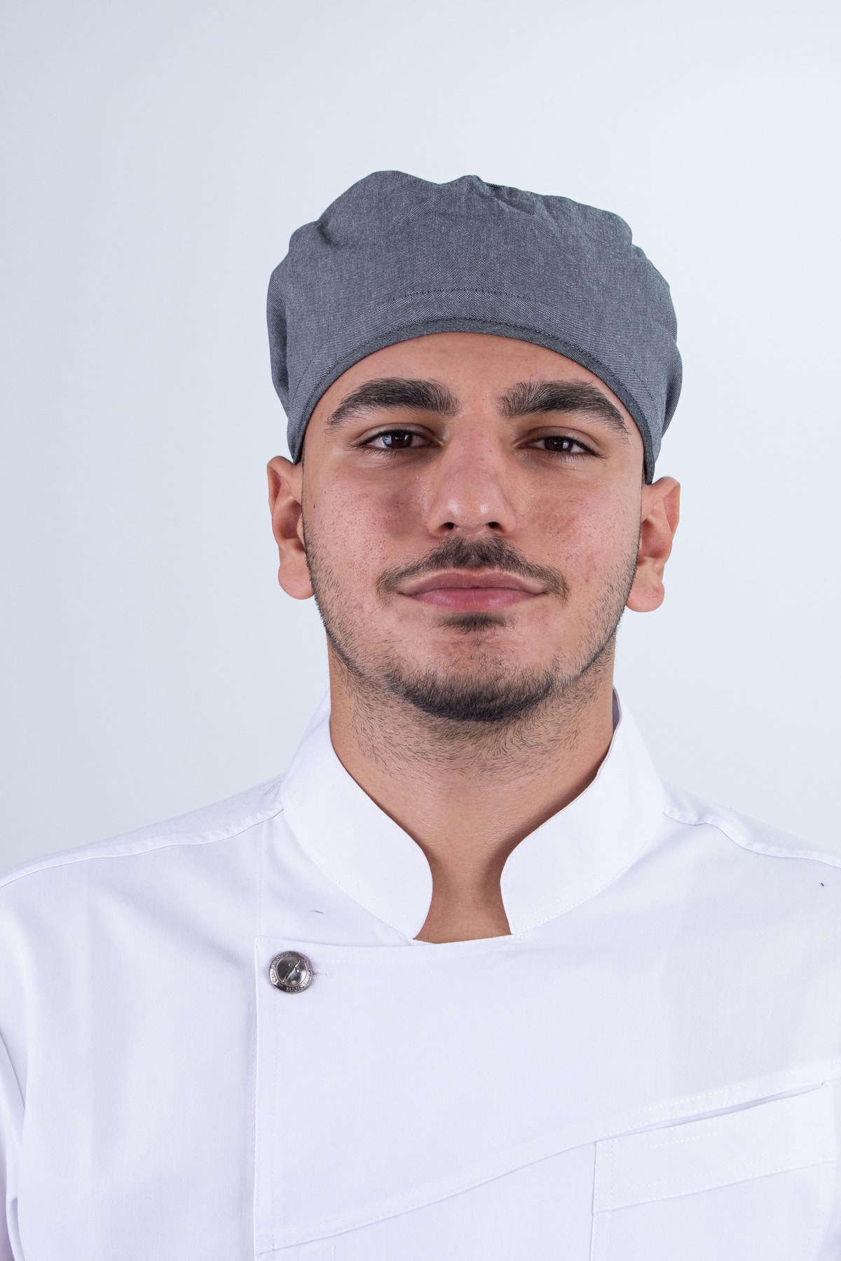 Chef Bone Kep Aşçı Şef Şapkası Gri