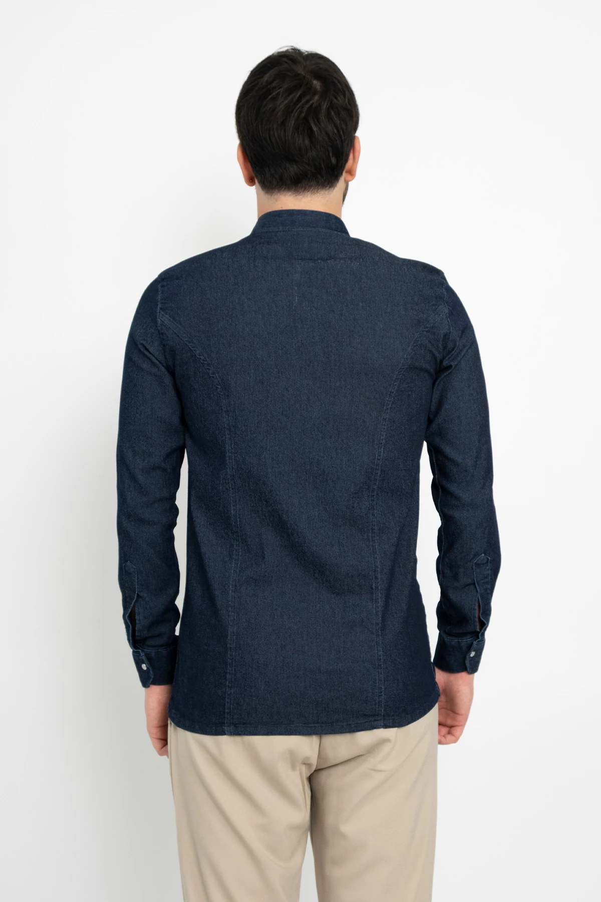 Şeffaf Düğmeli Kot (Denim) Aşçı Şef Ceket Aşçı Uniforma (Chef Ceket) Personel Kıyafeti