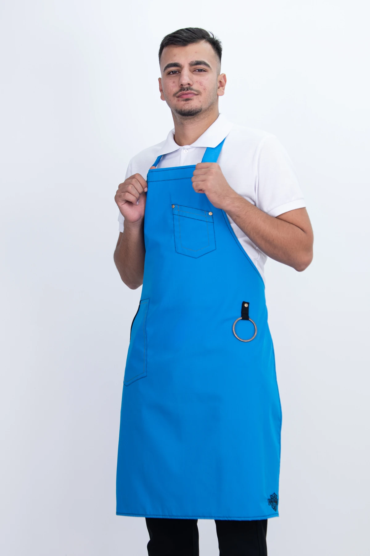 Düz Unisex Ayarlanabilir Çift Cepli Önlük