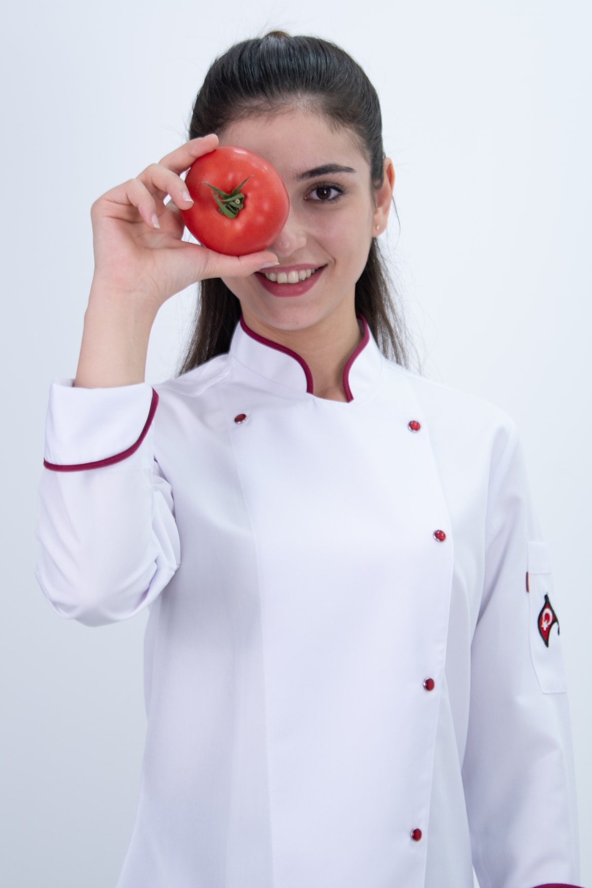 Düz ÇıtÇıt Şef Gömlek Aşçı Kıyafeti Chef Aşçı Forması