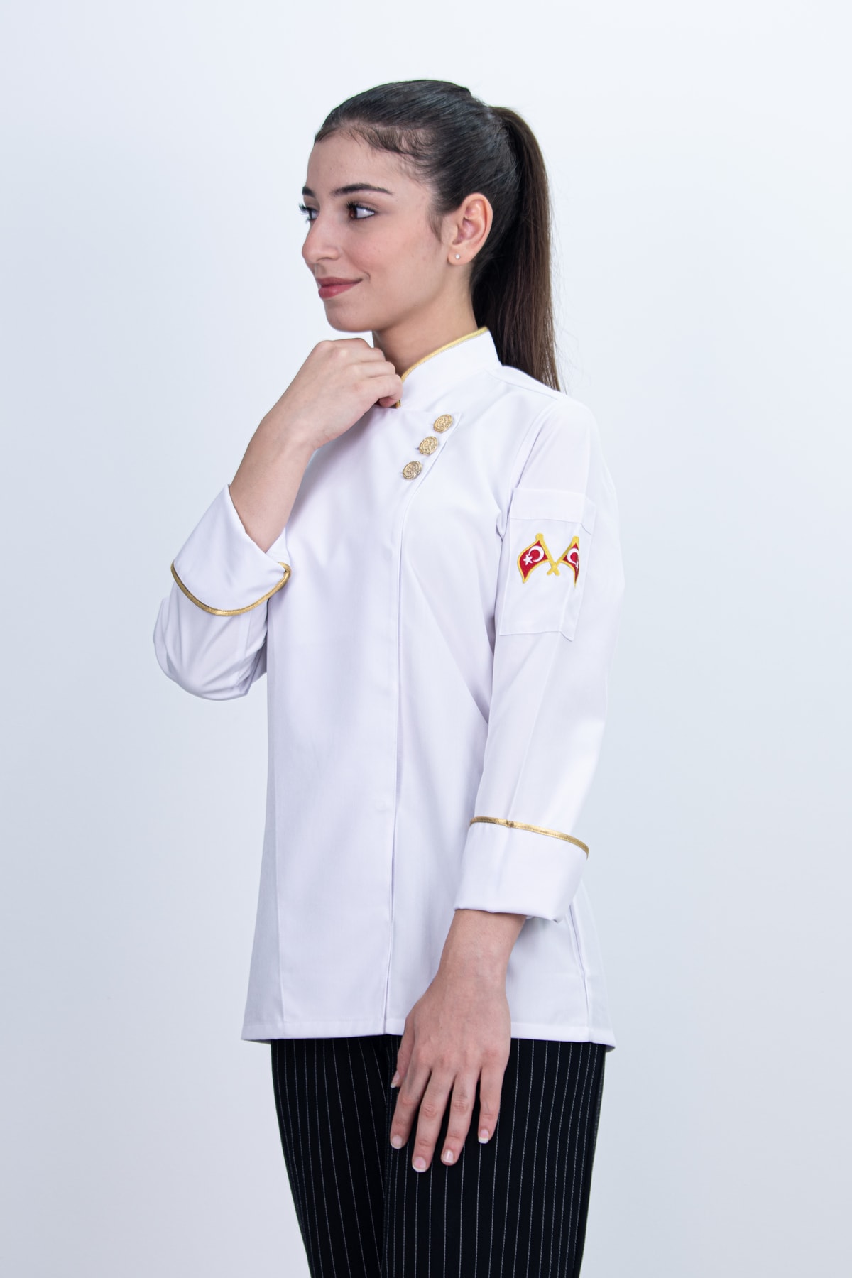 Full Düğmeli Şef Gömlek Aşçı Kıyafeti Chef Aşçı Forması