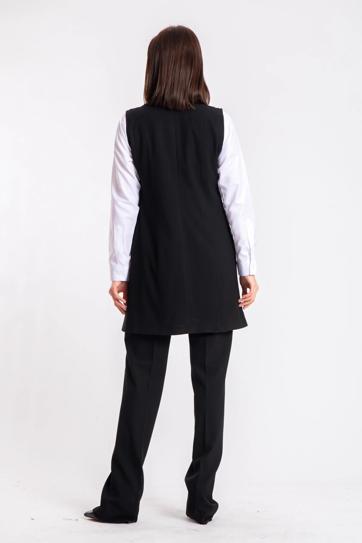 Klasik Kadın Garson Tunik Siyah İş Üniforması