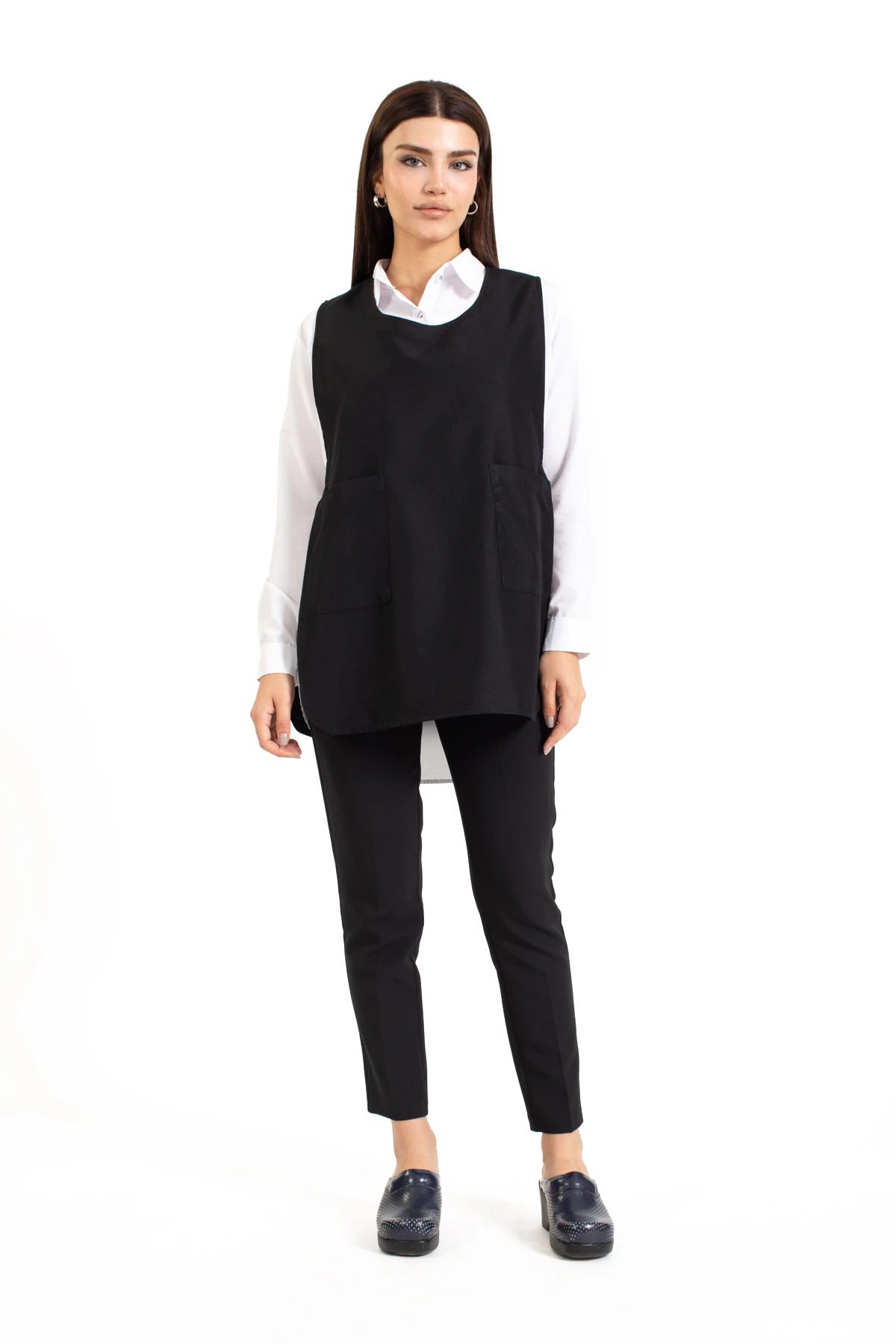 Açık Yakalı Jile Önlük İş Üniforması