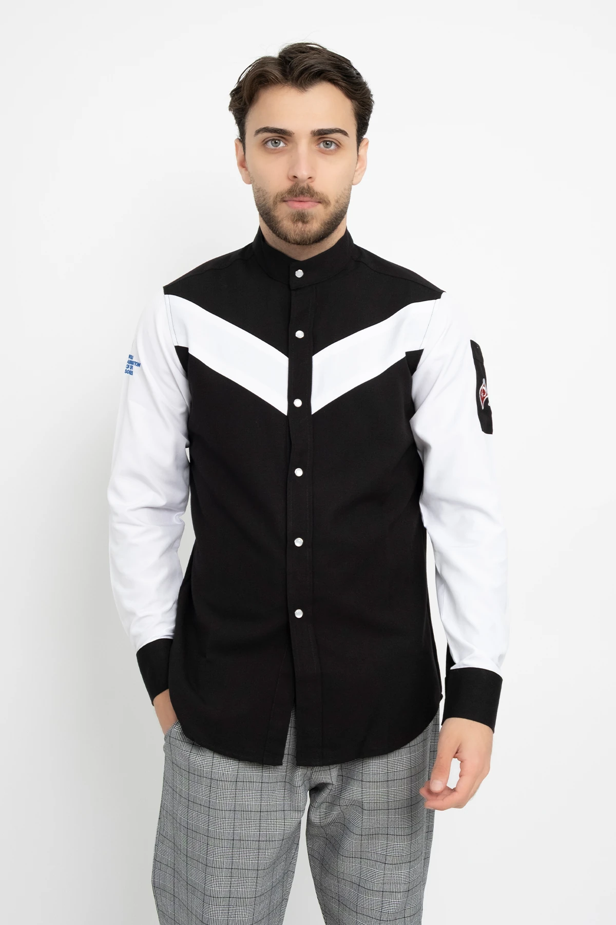 Siyah Beyaz Garnili Aşçı Şef Ceket Aşçı Uniforma (Chef Ceket) Personel Kıyafeti