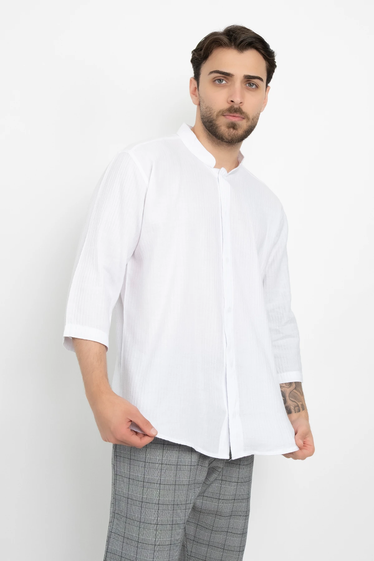 Pamuklu Spor Kol Aşçı Şef Gömlek Aşçı Uniforma (Chef Gömlek) Personel Kıyafeti