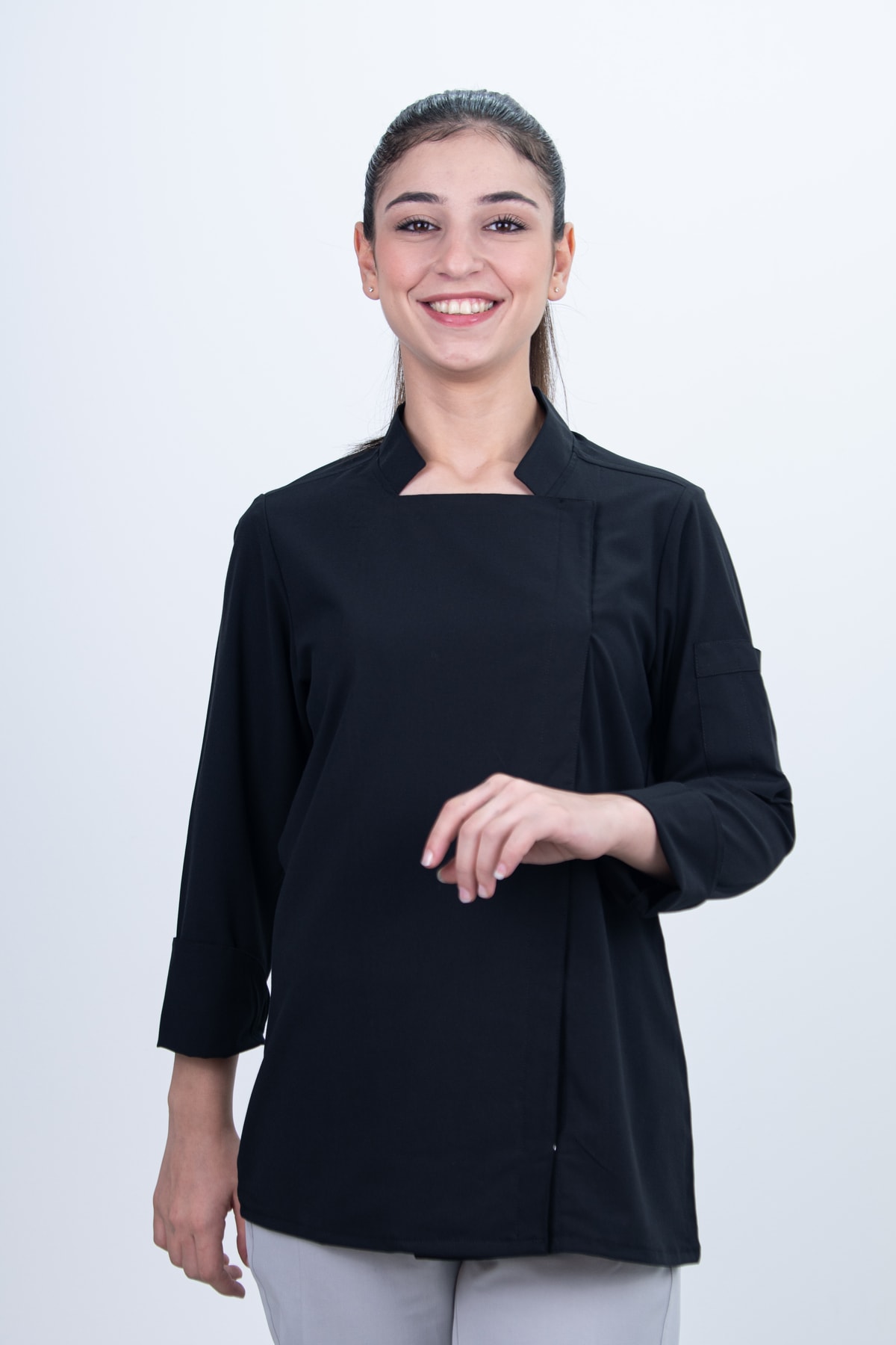 Düz Şef Gömlek Aşçı Kıyafeti Chef Aşçı Forması