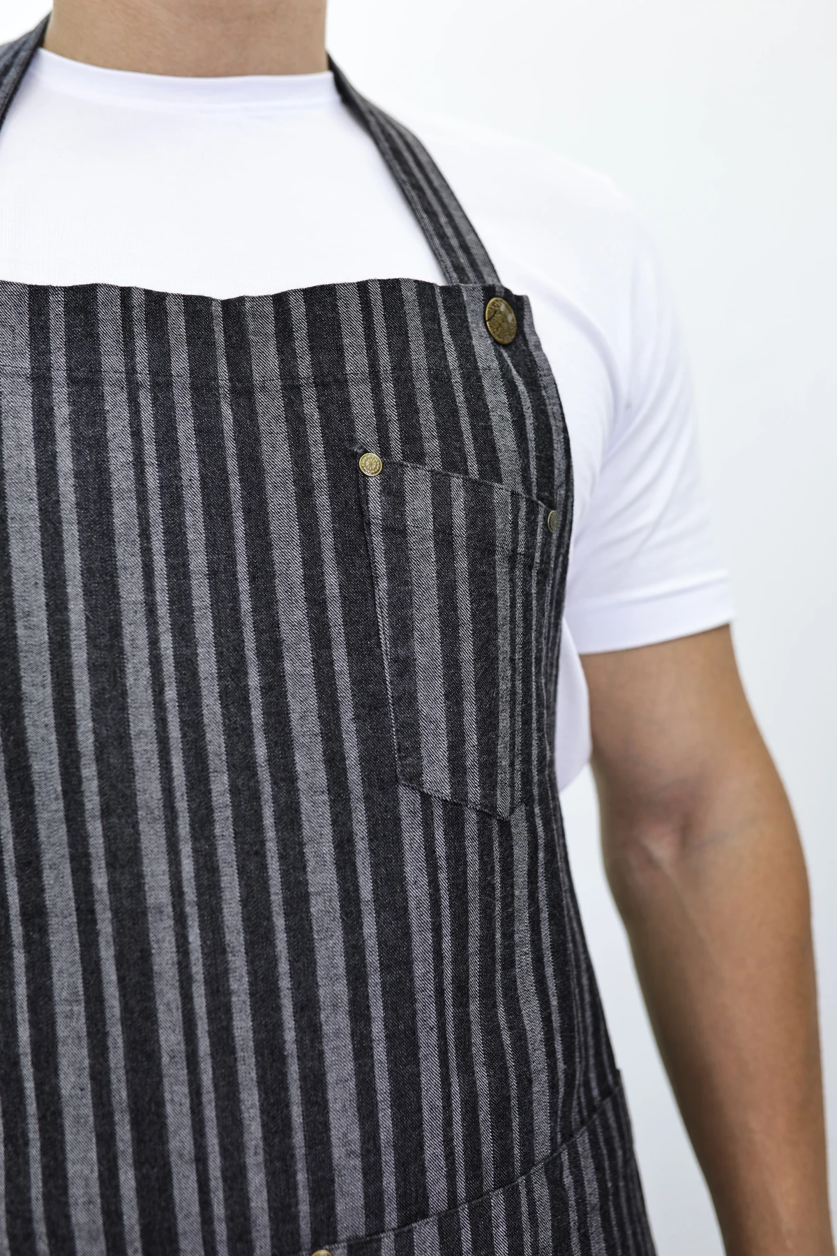 Desenli Ayarlanabilir Düğmeli Arkadan Bağcıklı Önlük