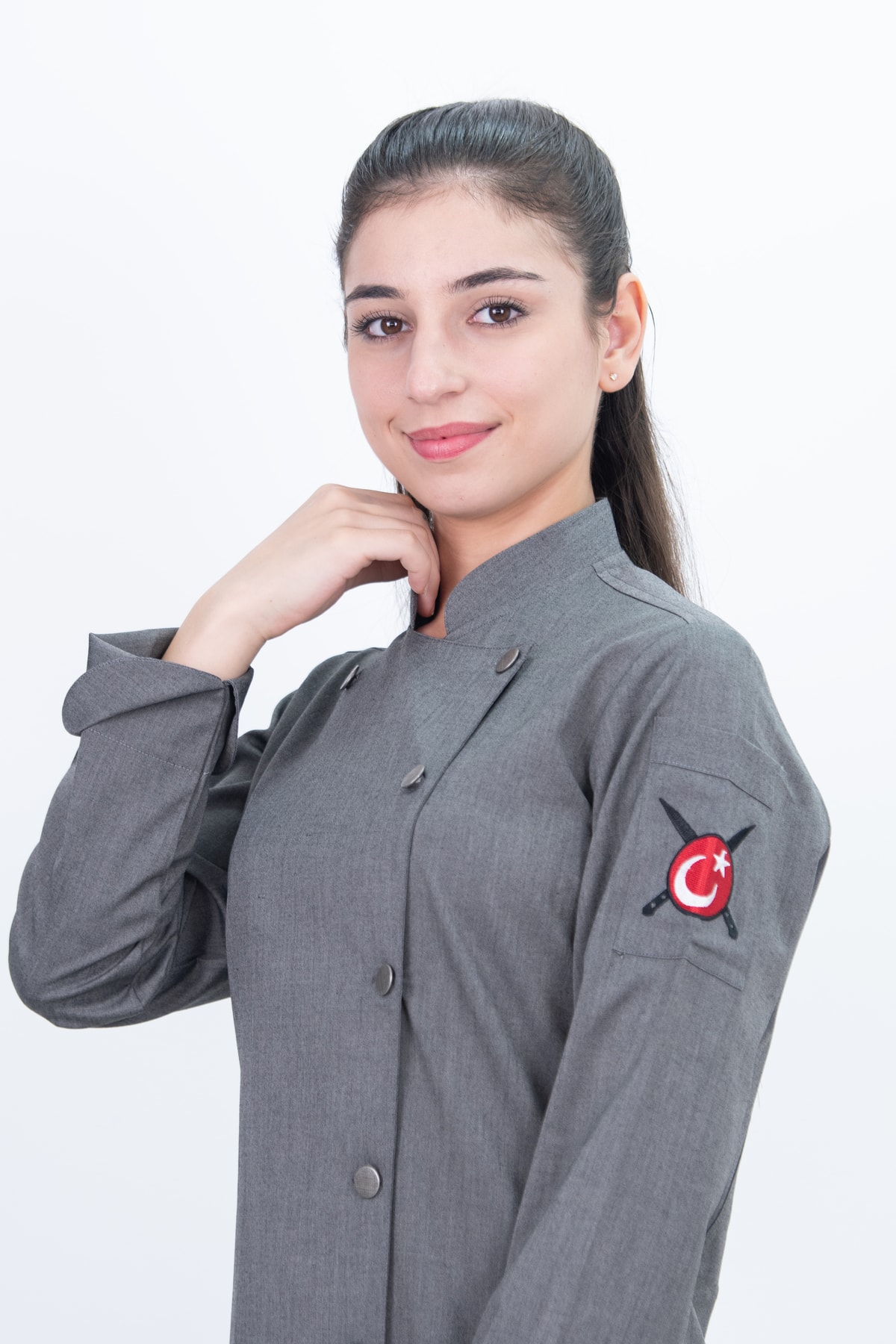 Yan Düğmeli Şef Gömlek Aşçı Kıyafeti Chef Aşçı Forması