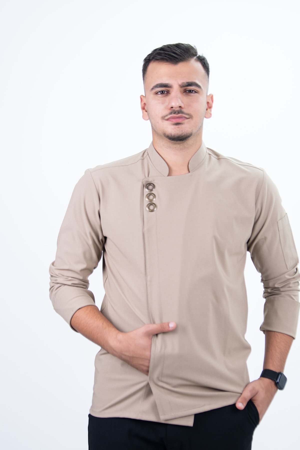 Kuş Gözü Şef Gömlek Aşçı Kıyafeti Chef Aşçı Forması