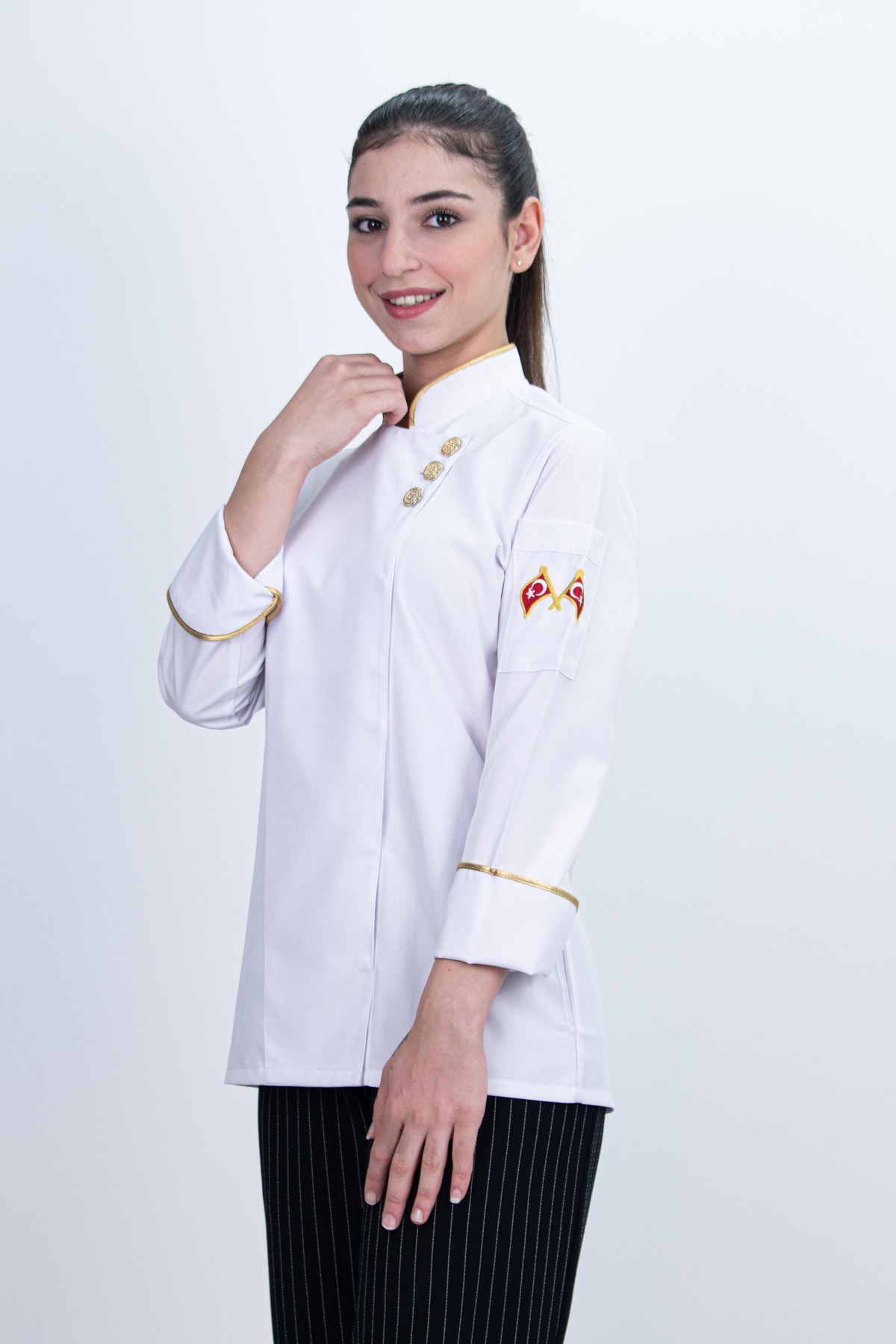 Full Düğmeli Şef Gömlek Aşçı Kıyafeti Chef Aşçı Forması