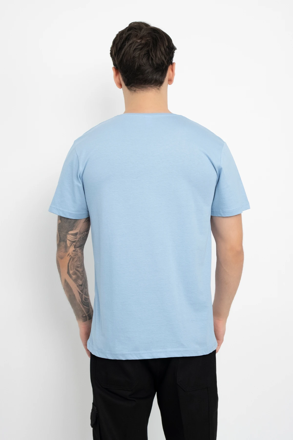 Bisiklet Yaka Günlük Pamuklu Yumuşak Dokulu Comfort Fit Basic T-Shirt