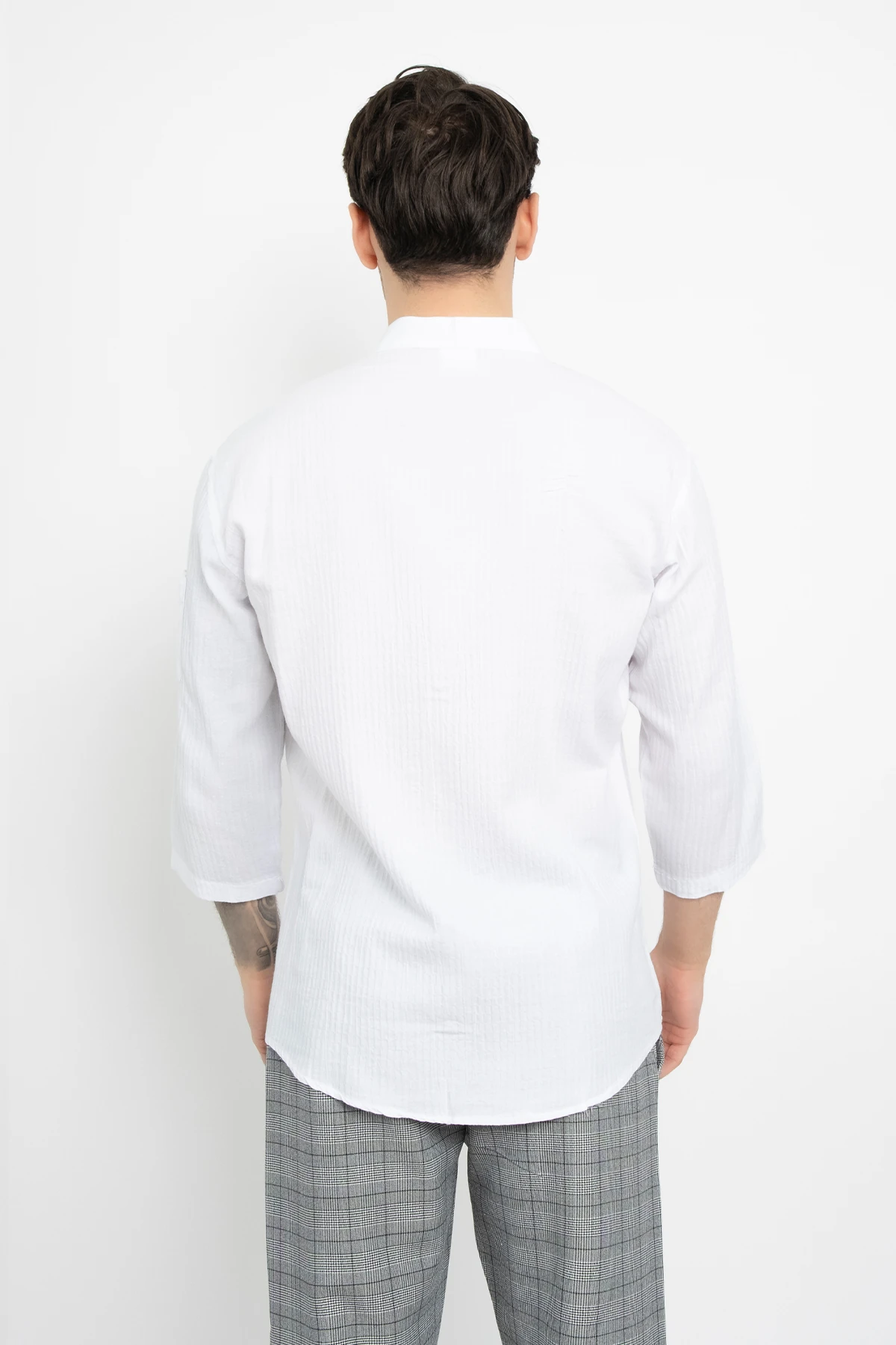 Pamuklu Spor Kol Aşçı Şef Gömlek Aşçı Uniforma (Chef Gömlek) Personel Kıyafeti