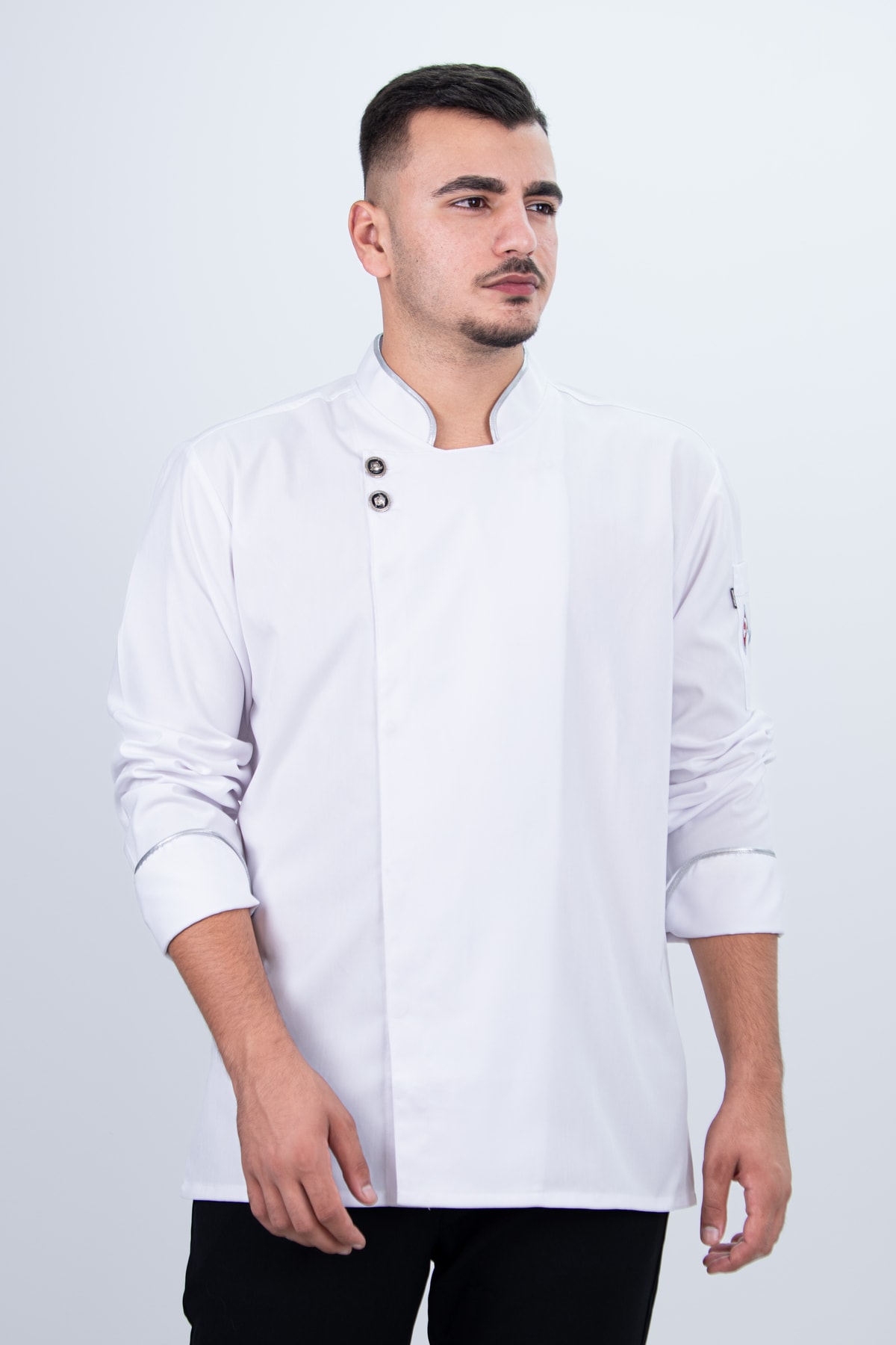 Biyeli Şef Gömlek Aşçı Kıyafeti Chef Aşçı Forması