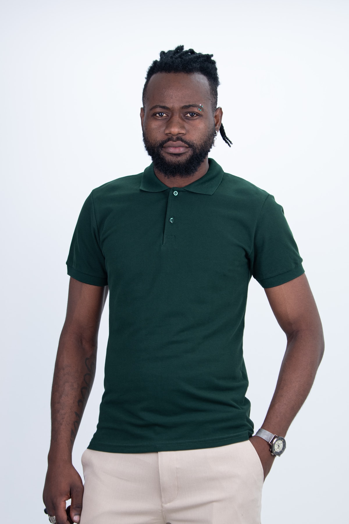Erkek Slim Fit Dar Kesim Nefes Alan Kumaş Polo Yaka Tişört