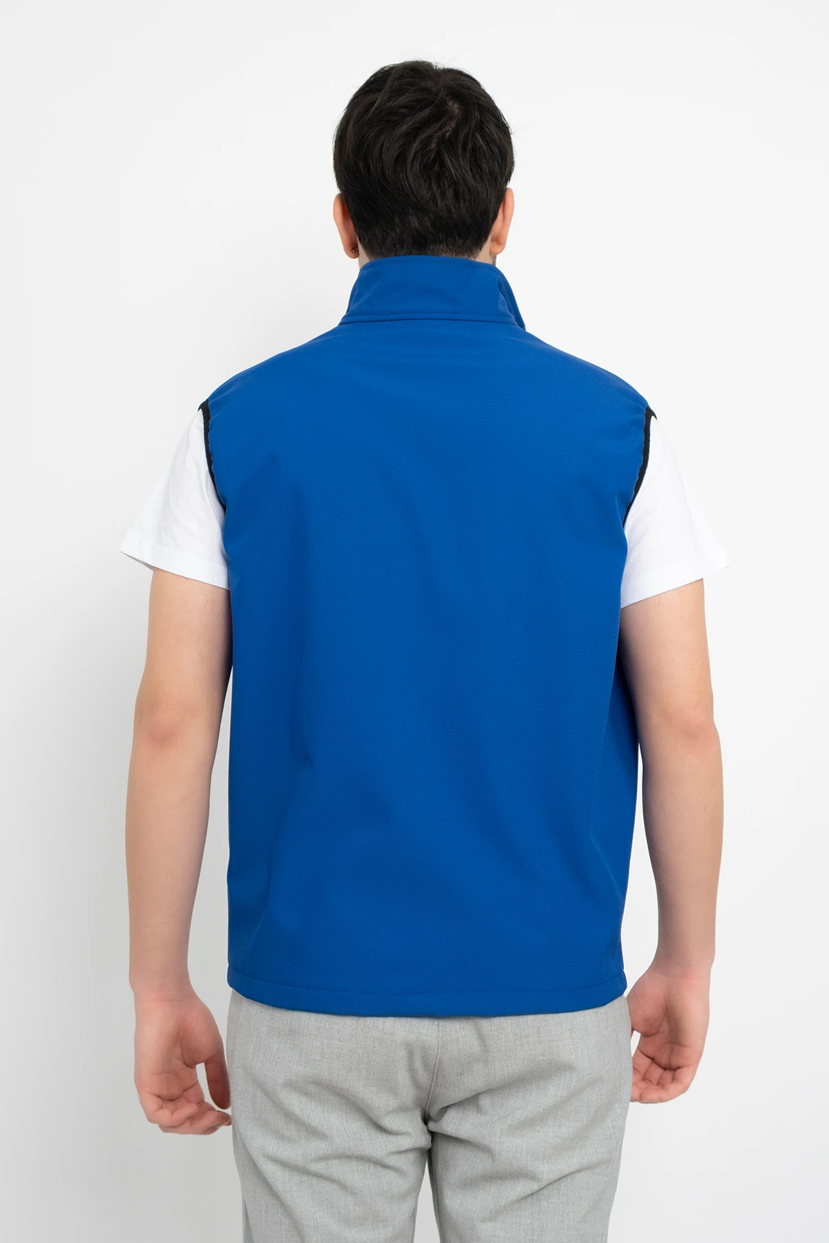 Unisex Traşlanmış Tüylenmez Cepli Polar Yelek Standart Tam Fermuarlı Soğuk Geçirmez Polar Yelek