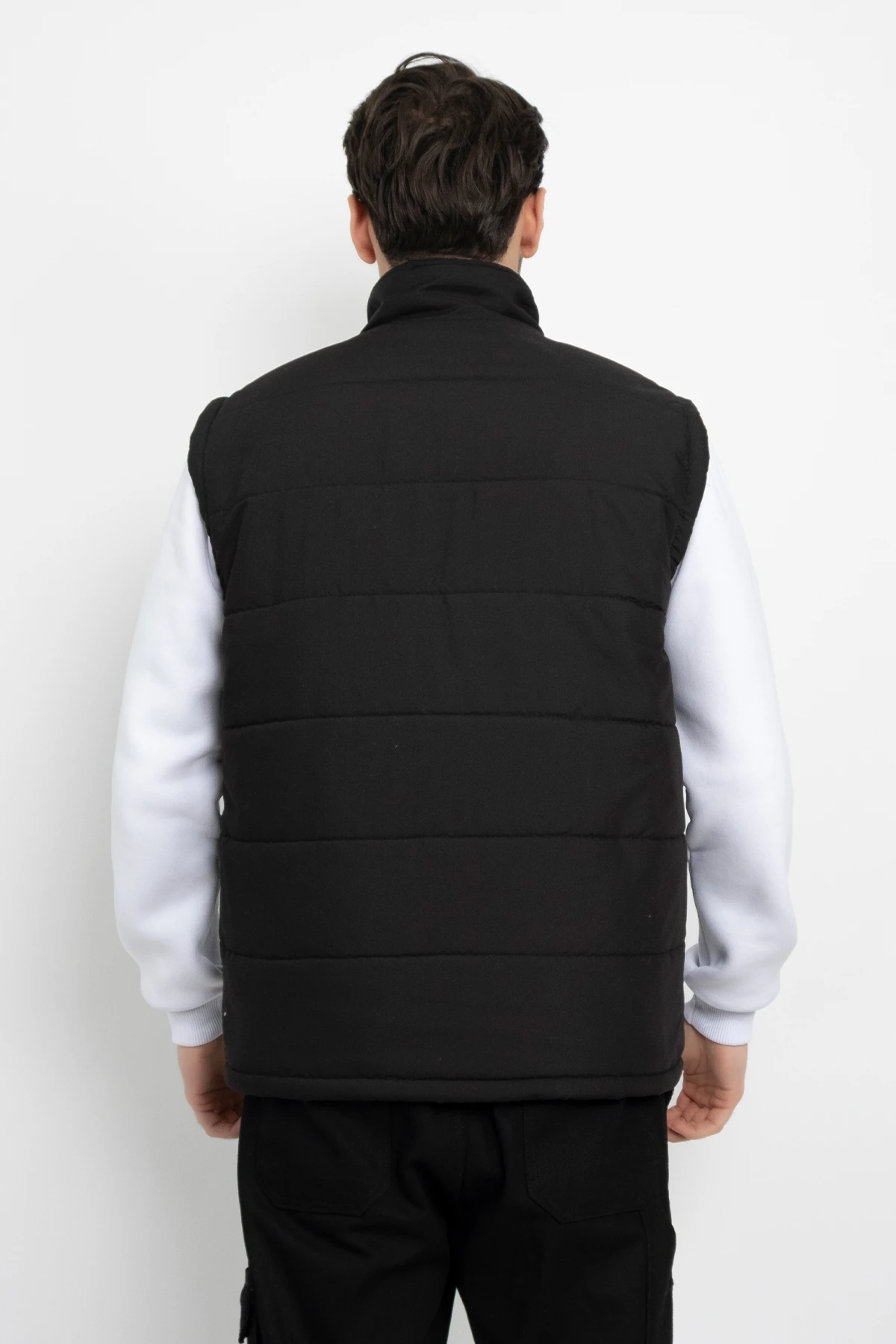 Bondit İçi Polarlı Su Geçirmez Standart Fit Yelek Tam Fermuar Kışlık Unisex Yelek