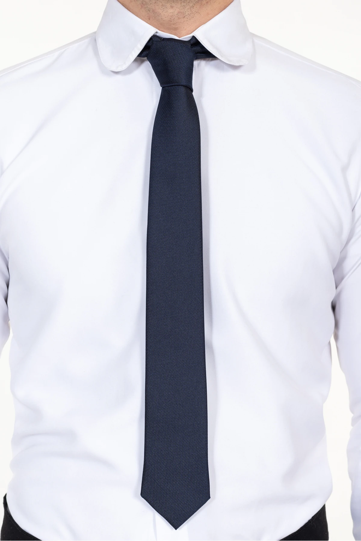 İnce Armürlü Erkek Kravat Garson Kravat İş Kıyafeti