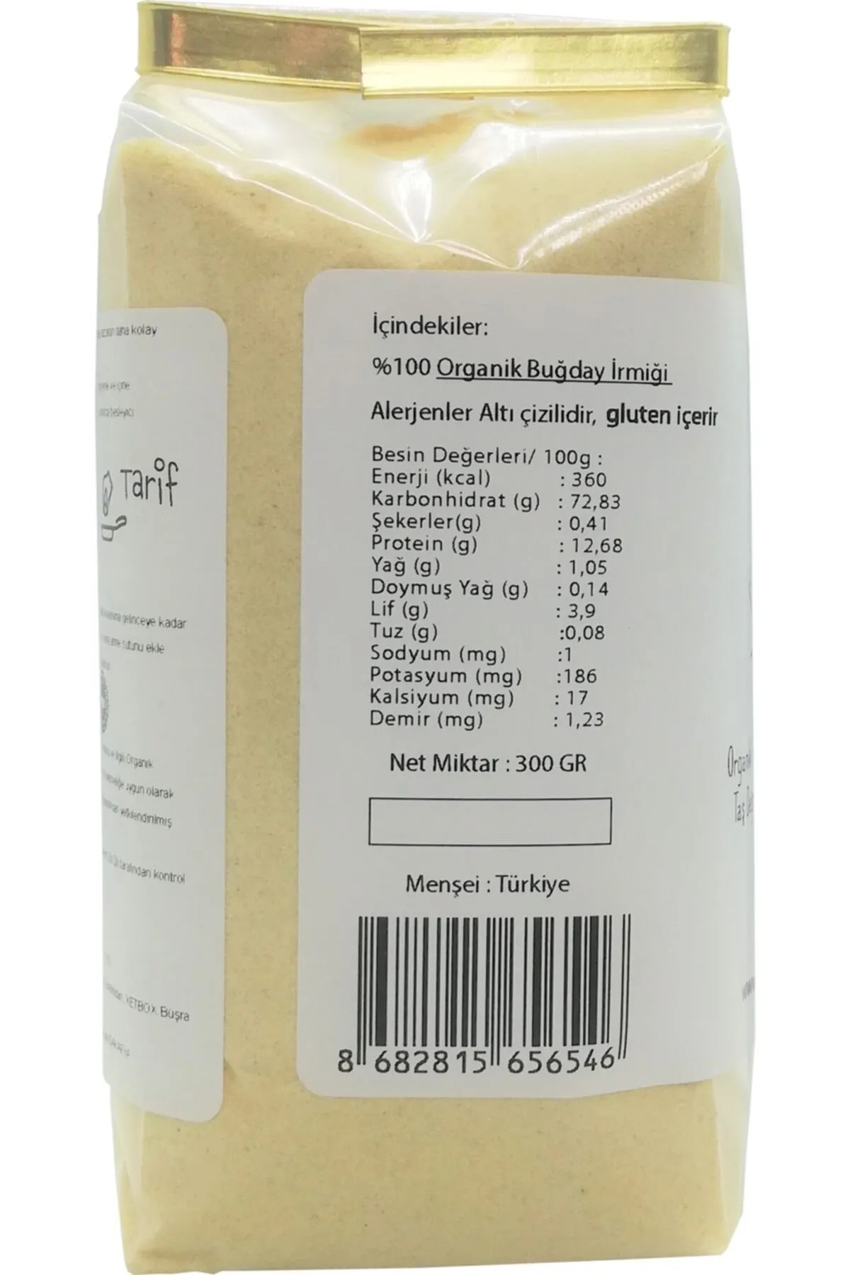 Organik Bebek Irmiği - 600gr (300gr * 2 Paket)