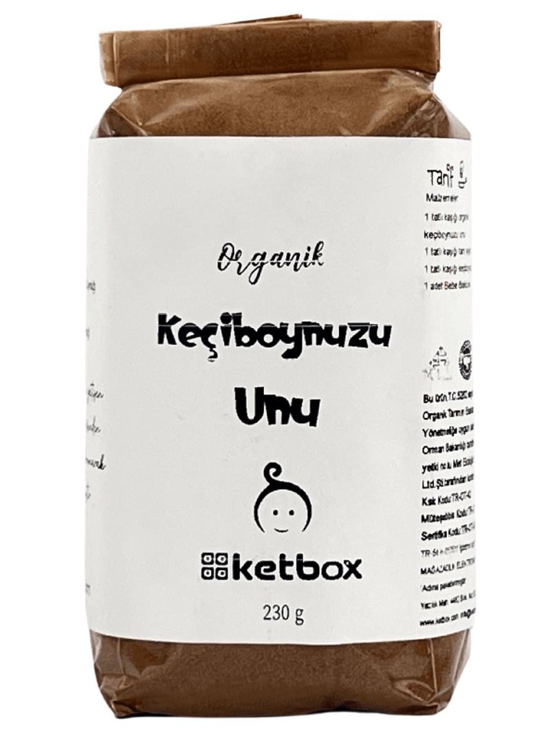 Organik Doğal Ve Katkısız Keçiboynuzu Unu 230 gr - 8 Ay Ve Üzeri Için Sertifikalı