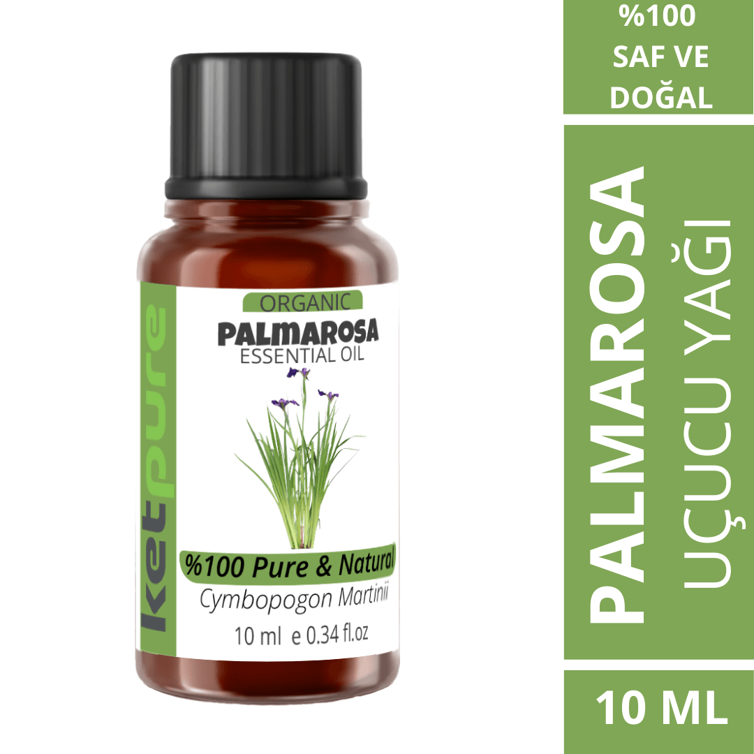 Organik İçerikli Palmarosa Uçucu Yağı 10 ML Palmarosa Essential Oil