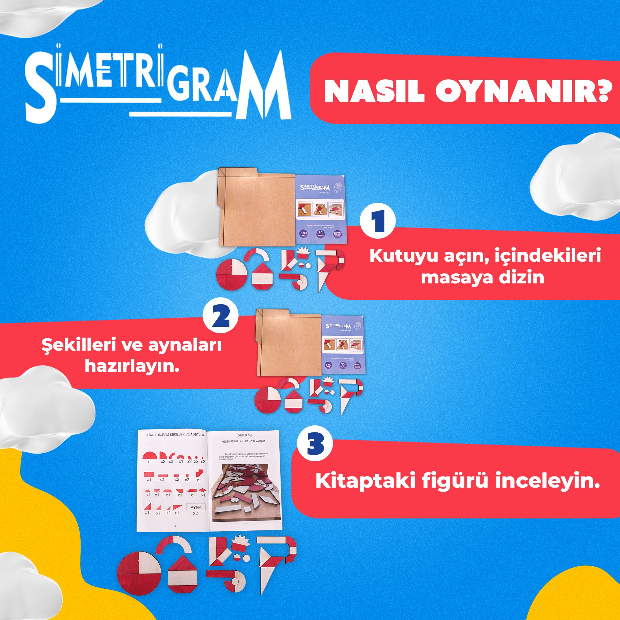 Simetrigram Analiti Zeka Oyunu (5-99 Yaş)