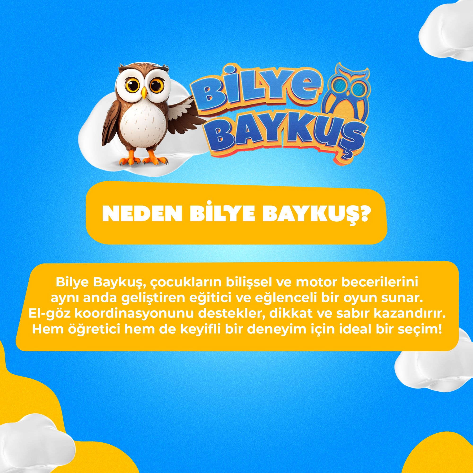 Bilye Baykuş Dikkat Güçlendirme Oyunu (3+ Yaş)