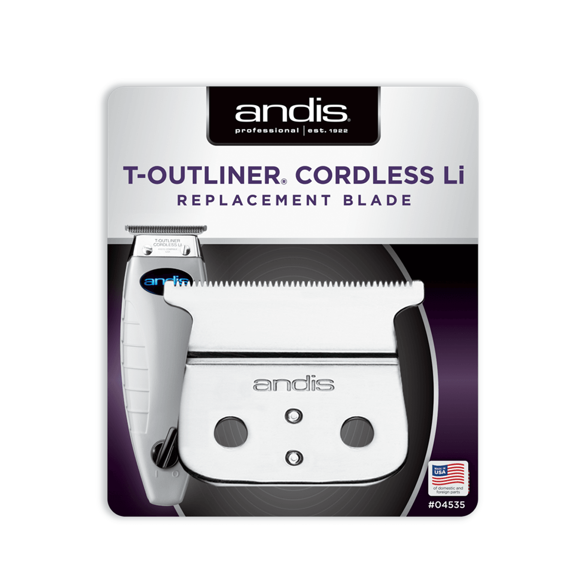 Andis T-Outliner® Li Cordless Yedek İnce T-Bıçak ( Karbon Çelik)  # 04535