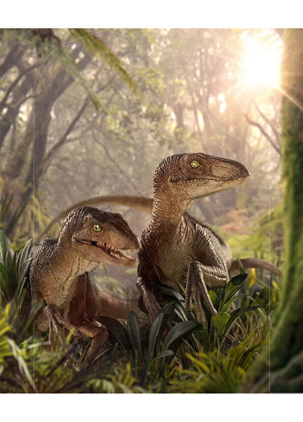 Jurassic Park - Just The Two Raptors 1/10 Deluxe Art Scale Limited Edition Heykel