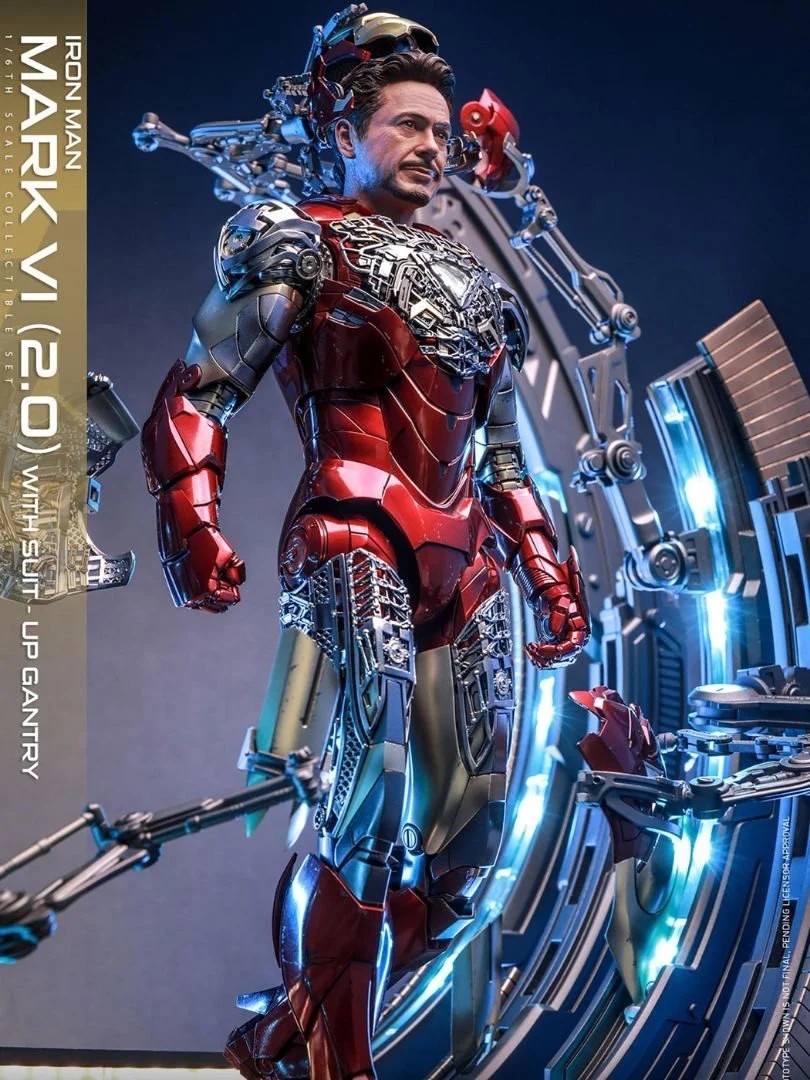 Hot Toys – Iron Man Mark VI (2.0) with Suit-Up Gantry Diecast Sixth Scale Figure Set