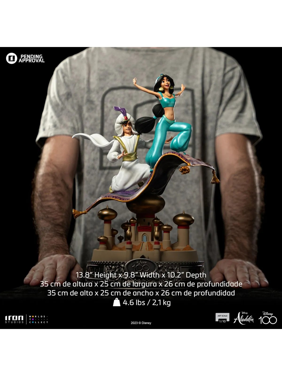 Statue Aladdin and Jasmine 100 Years Ver - Disney 100TH - Aladdin - Art Scale 1/10 - Iron Studios
