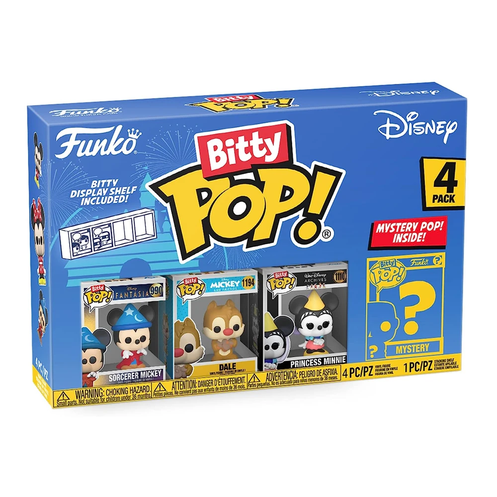 Funko Bitty Pop! Disney – Sorcerer Mickey, Dale, Princess Minnie 4lü Pake