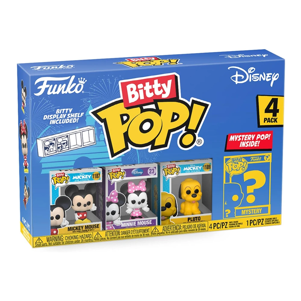 Funko Bitty Pop! Disney – Mickey Mouse, Minnie Mouse, Pluto 4lü Paket