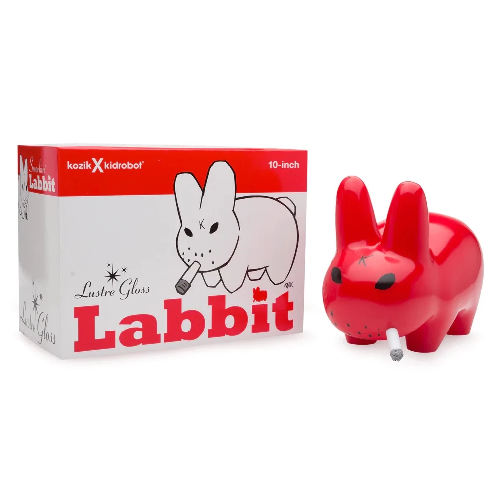 Smorkin’ Labbit 10” Vinyl Figure Lustre Gloss Red Edition By Frank Kozik