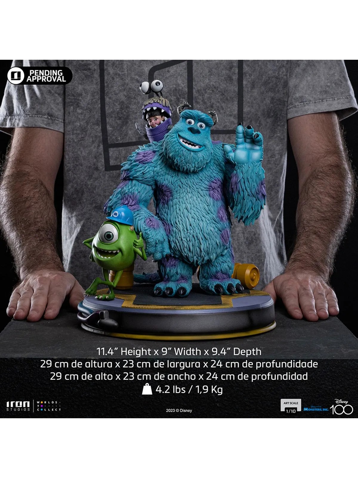 Statue Monsters Inc. Diorama - Disney 100TH - Monsters Inc - Art Scale 1/10 - Iron Studios