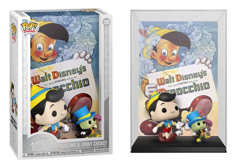 Funko Pop Movie Posters Disney's 100th - Pinocchio & Jiminy Cricket No:08
