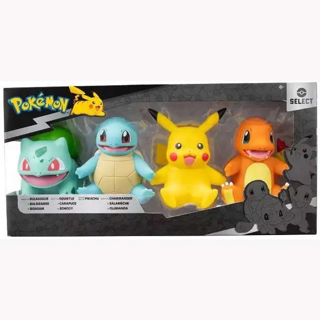 Jazwares Pokemon Select Seri 4lu Figur Seti Pikachu Squirtle Charmander Bulbasaur