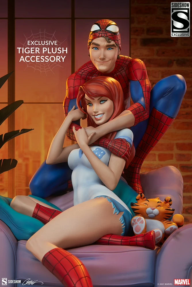SPIDER-MAN AND MARY JANE Maquette by Sideshow Collectibles