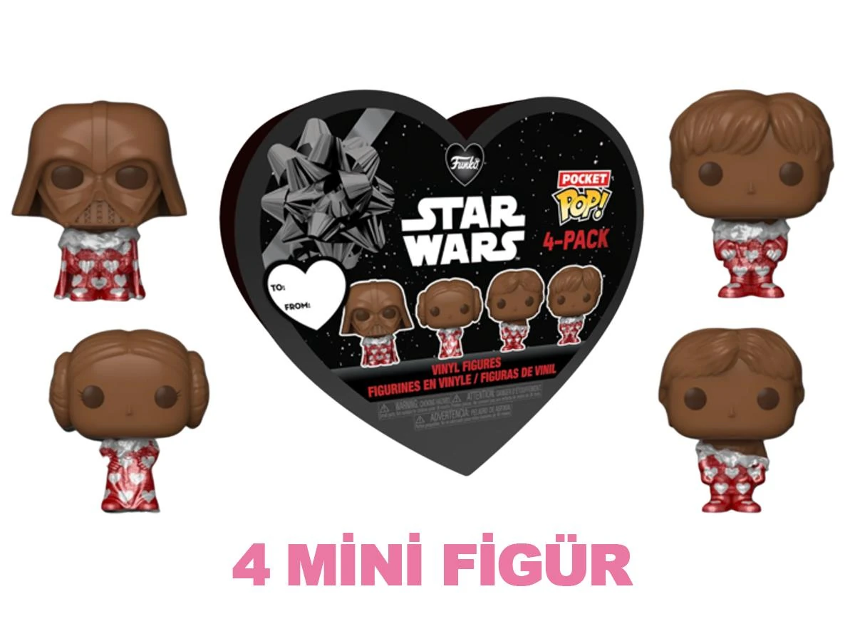 Funko Pocket Pop 4-Pack Disney Star Wars - Valentine's Box