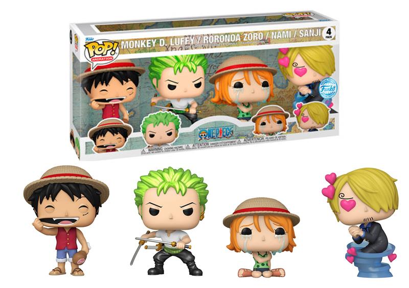 Funko Pop 4-Pack Animation One Piece - Monkey D.Luffy, Roronoa Zoro, Nami, Sanji (special Edition)