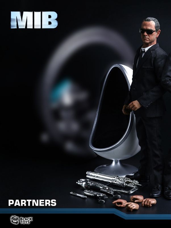 Black Toys 1/6 Men In Black Agent J & K Figure Set with Bike