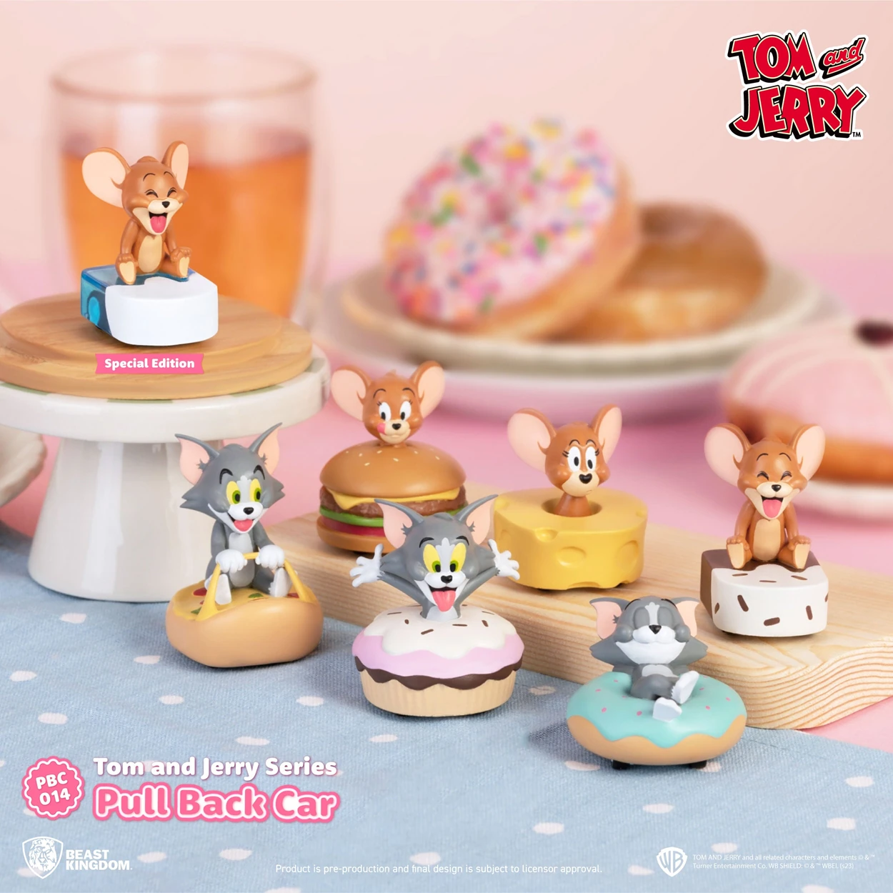 Tom and Jerry Series Pull Back Car Blind Box Figures