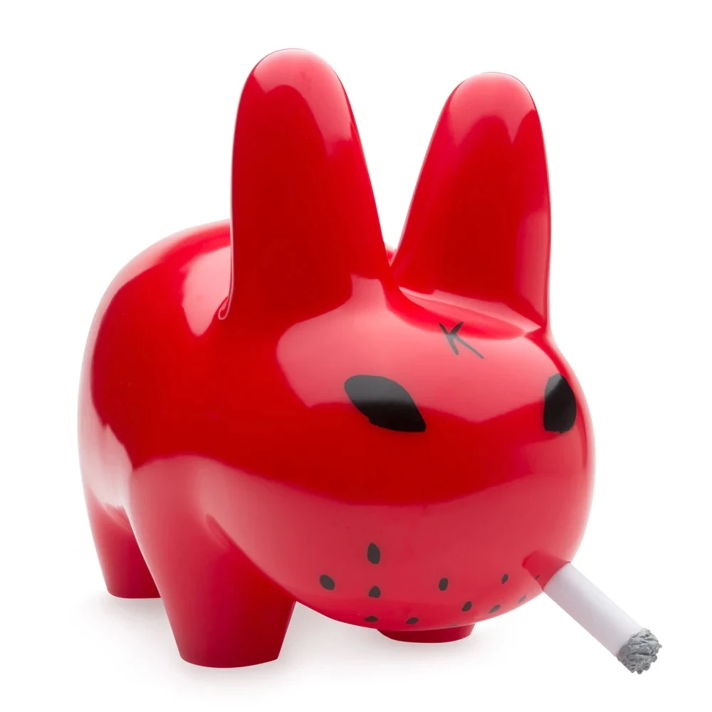 Smorkin’ Labbit 10” Vinyl Figure Lustre Gloss Red Edition By Frank Kozik