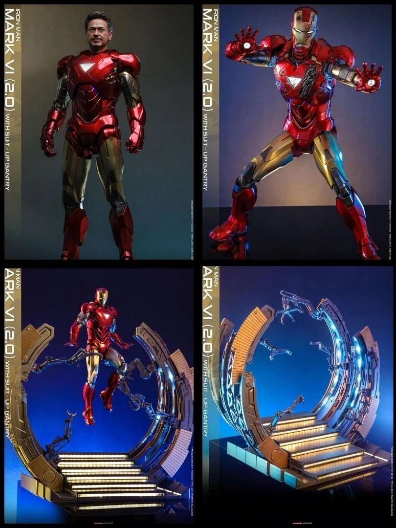 Hot Toys – Iron Man Mark VI (2.0) with Suit-Up Gantry Diecast Sixth Scale Figure Set