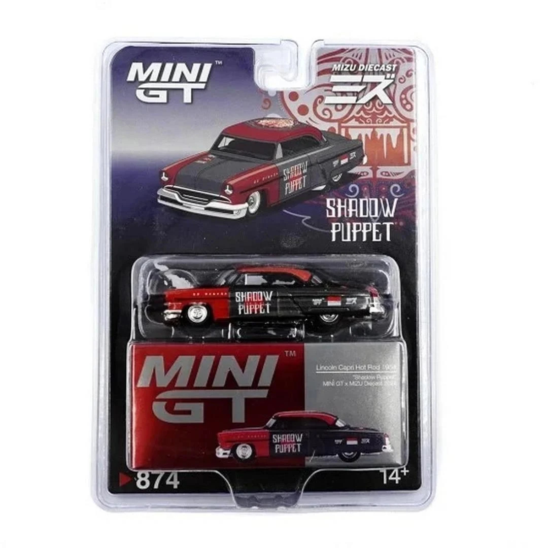 Mini GT 1/64 Lincoln Capri Hot Rod 1954 "Shadow Puppet" MINI GT x MIZU - Blister No:879