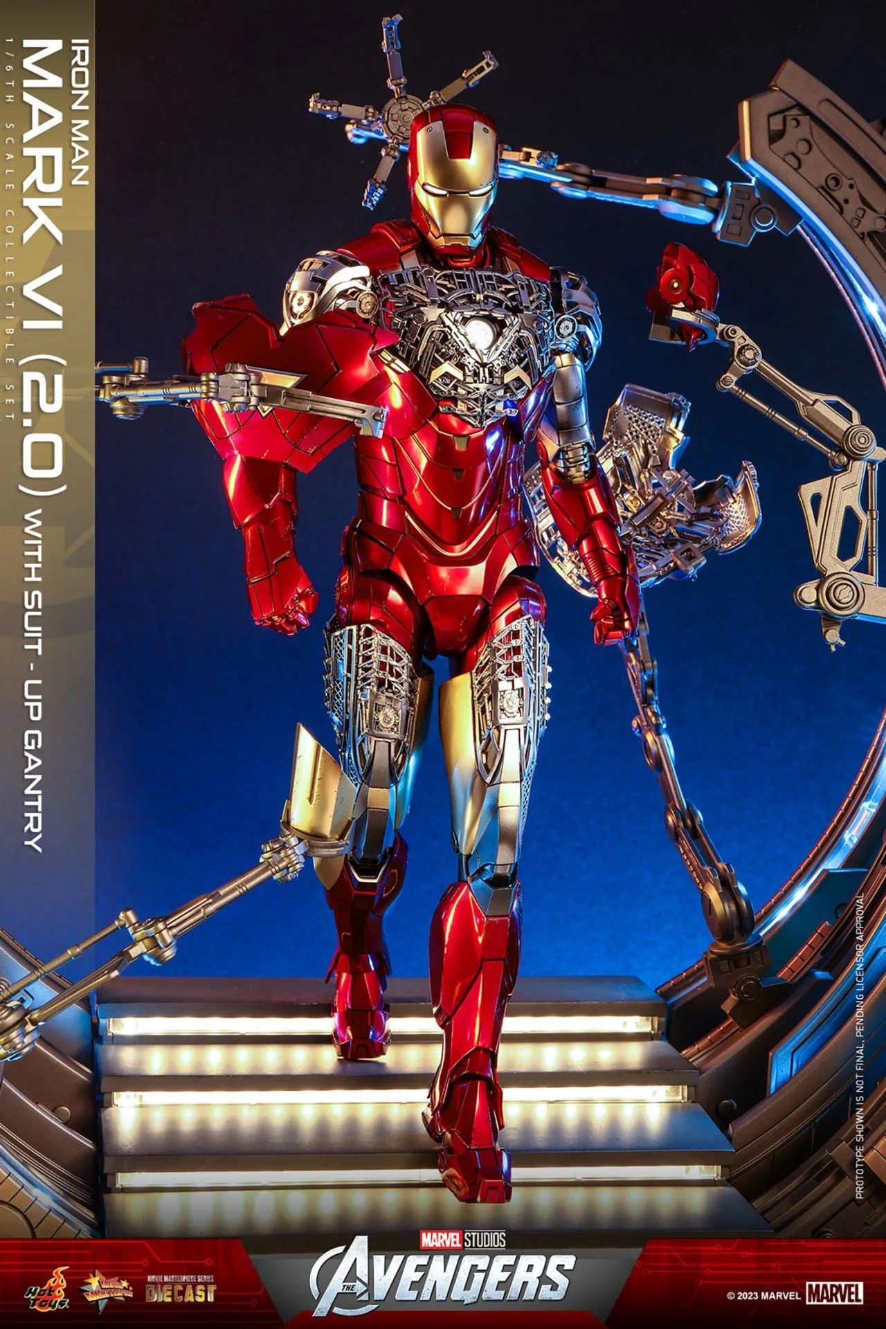 Hot Toys – Iron Man Mark VI (2.0) with Suit-Up Gantry Diecast Sixth Scale Figure Set