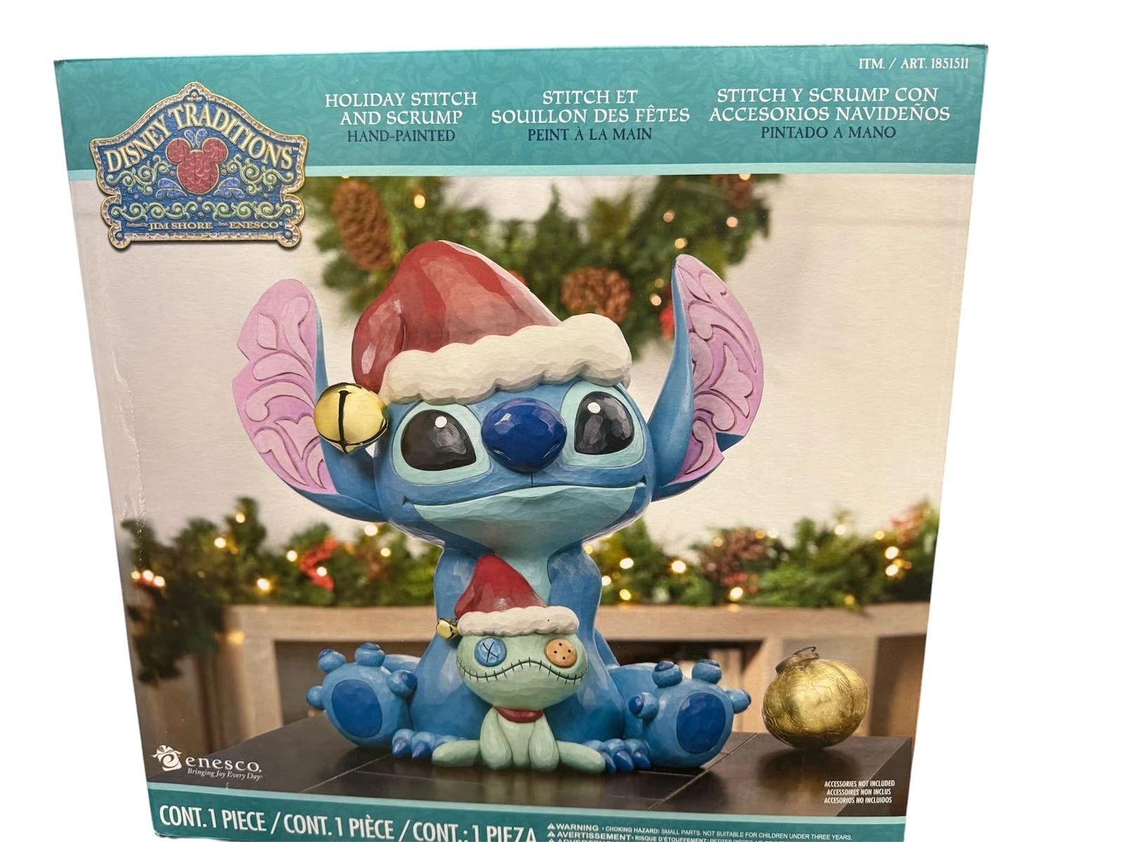 Jim Shore Disney Traditions SANTA STITCH WITH SCRUMP - CHRISTMAS 2025 Statue