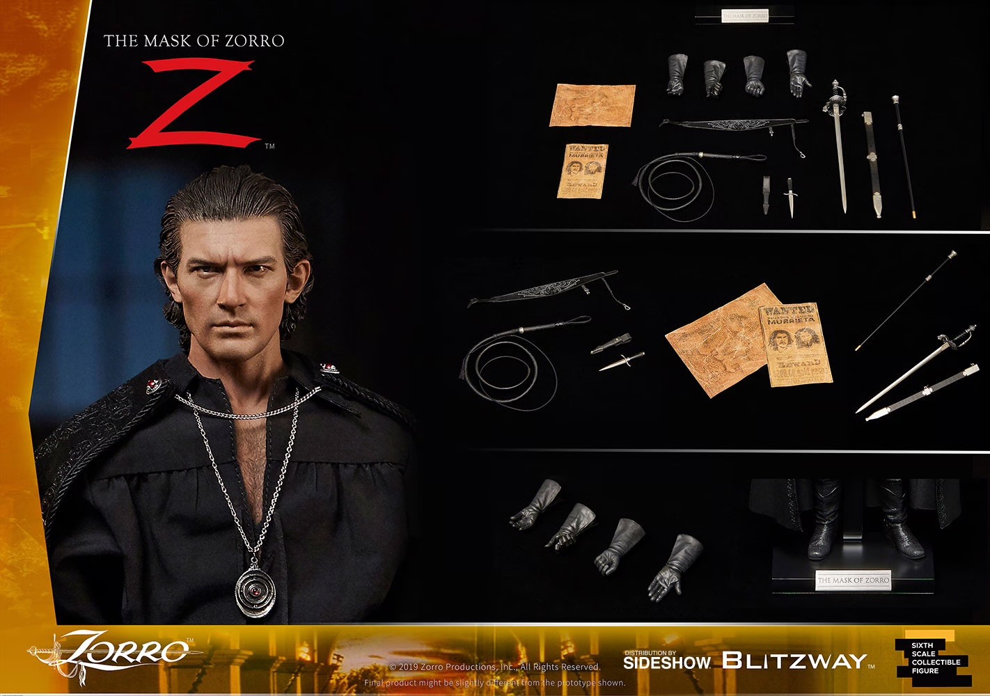 ZORRO Sixth Scale Figure by Blitzway + 1/6 Scale Horse
