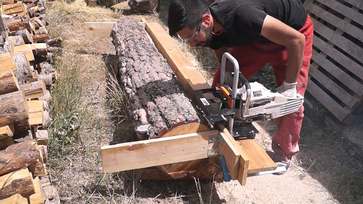 Portatif Hızar Kızağı Tomruk Kereste Biçme Aparatı