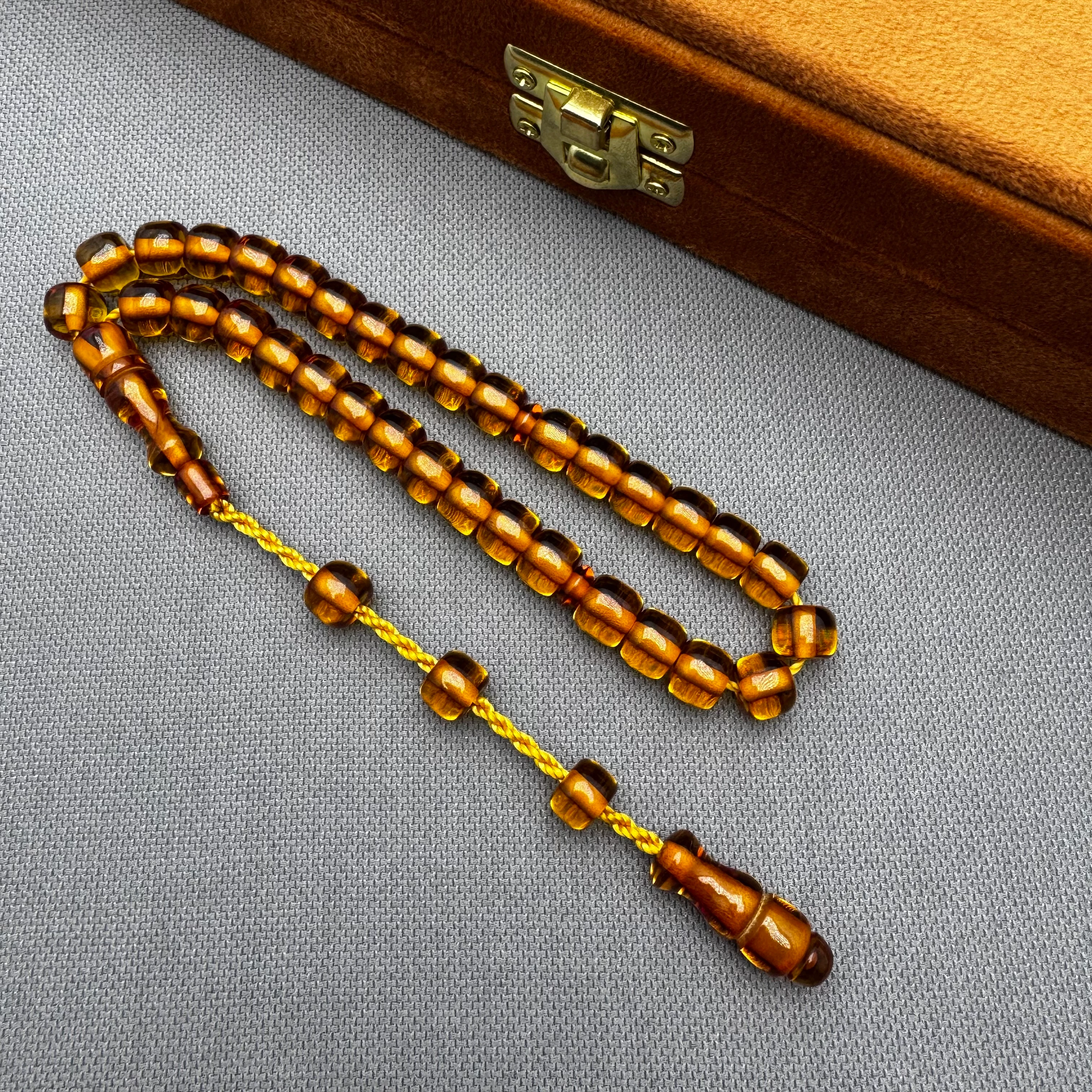 Mısır Tanesi Habbe Kesim Bilek Boy Ateş Kehribar Tespih