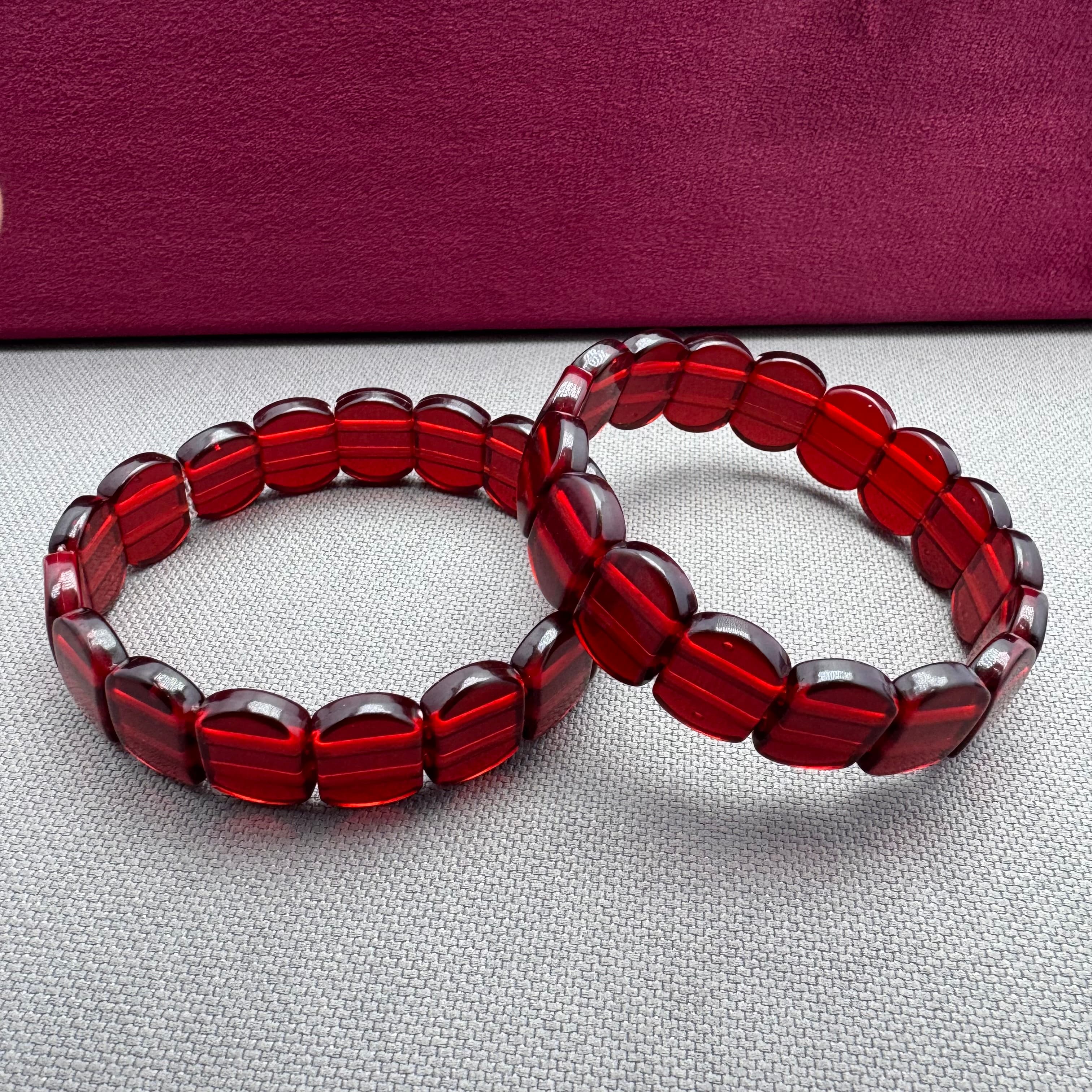 Yetişkin Vişne Bordo Ateş Kehribar Unisex Kehribar Bileklik